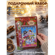Подарочный набор, блокнот с ручкой на блистере