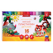 Пластилин детский повышенной мягкости, 16 цв