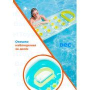 Надувной матрас для плавания 188х71см с окном, до 100кг, от 14 лет, 2 цвета