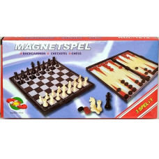 Набор настольных игр 3в1 (шахматы, шашки, нарды), пластик, 20x10 см