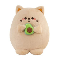 Кошка-подушка с авокадо, 35 см.
