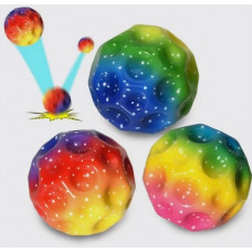 Мячик попрыгун Луна радужная,  bouncy ball, 6 см