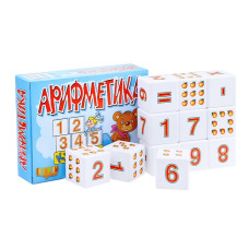 Кубики Арифметика на кубиках (12шт.)