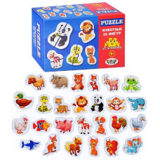 Пазл 52 "Животные", 18х11х6,5