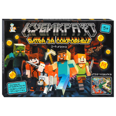 Игра настольная "Кубикрафт" Битва за сокровища 33х22х2,5 см