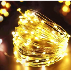 Гирлянда "Роса" , цвет ламп желтый, 100 LED, 10 м.