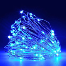 Гирлянда "Роса" , цвет ламп синий, 100 LED, 10 м.