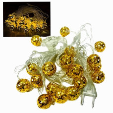 Гирлянда "Сфера", цвет ламп желтый, 20 LED,  4+1,5 м