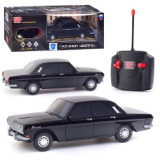 Машина р/у ГАЗ -2401 "Волга" 21 см, (свет, черн,) в кор., 39х11х13 см