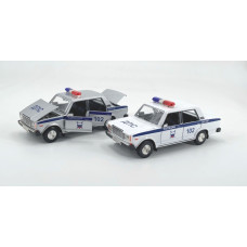 Металл маш 2107 полиция, свет, звук, 1:24