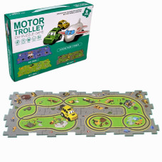 Игровой пазл с машинкой "Motor trolley" на бат, 30х22х2 см.