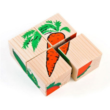 Кубики "Овощи" (4куб.) 9,5х9,5х4 см.