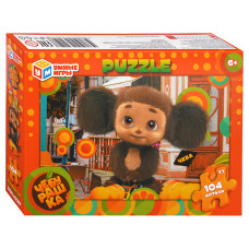 Пазлы 104 "Чебурашка" 19х14х3 см