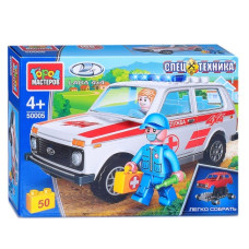 Конструктор LADA 4х4 "Скорая помощь", 50 дет., 19х5х14 см