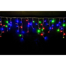 Электрогирлянда "Бахрома" 192 разноцвет.LED, 32нити по 6 ламп. 500см.