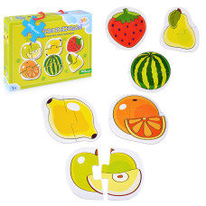 Напольный пазл "Фрукты и ягоды" (малый). 24х17х5 см.