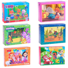 Пазлы 54 "Мульт. Ми-ми-мишки. Сказочный патруль и др. ". 9х6,5х2,5 см.