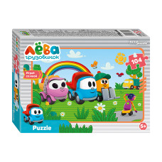 Пазлы 104 "Грузовичок Лёва. Друзья" (ООО "Первый проект"). 18х13х4 см.