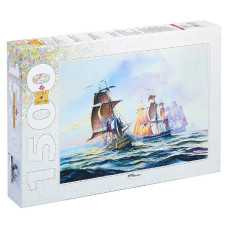 Пазлы 1500 "Морской бой". 40х26,5х6 см.