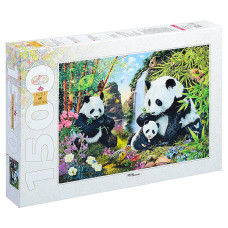 Пазлы 1500 "Панды" 33х21,5х6 см