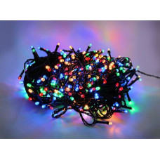 Гирлянда "Нить",мультиколор, черный провод, 100 LED, 9 м.+1,5м.