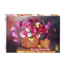 Пазлы 500 "Букет космей". 33х22х4 см.