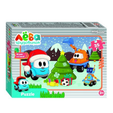 Пазлы 35 "Грузовичок Лёва. Друзья" (ООО "Первый проект"). 18х12,5х3,5 см.