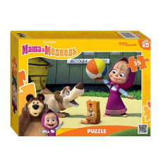 Пазлы 35 "Маша и Медведь. Лесные истории" (Анимаккорд). 18х12,5х3,5 см.