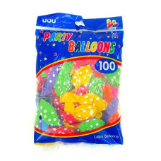 Наб. шаров 100шт. 12" цвет микс."В горошек"