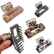 Заколка краб цвет хаки
