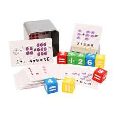 Игра "Загодай число" в жестяной банке. 8х8,5х8,5 см.