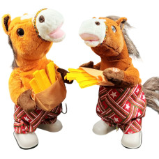 Лошадь интерактивная поет, танцует. На бат. 32х13х12 см.