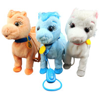 Лошадь интерактивная на бат. ходит на поводке. 24х26х9 см.