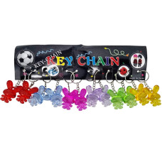 Брилок, Зайчик прозрачный, цветной. 8х3х1 см.