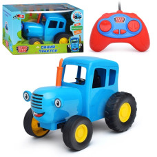 Модель р/у Синий трактор 20 см, (звук, 4 направления пульт, синий) в кор., 30х16х18 см
