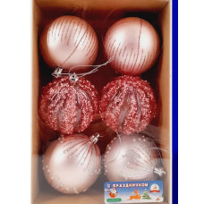 Набор шаров, 6 шт., 16х24х8 см