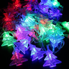 Гирлянда "Елочка", цвет ламп мультиколор, 40 LED,  6 м