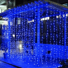 Гирлянда "Занавеска" уличная, цвет ламп Синий, 480 LED,  3х2 м.