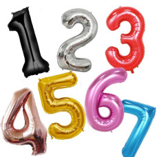 "5" Цифра фольг. 40", цвет в ассорт.