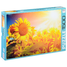Пазл 1500 "Подсолнухи". 35х23,5х5,5 см.