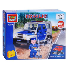 Конструктор Uaz Hunter ДПС, 51 дет., 19х5х14 см