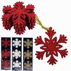 Набор елочных украшений "Снежинки" 9 шт., 35х10,5х1,5 см.