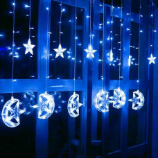 Луна+звезда 3 м. 138л. LED цвет синий