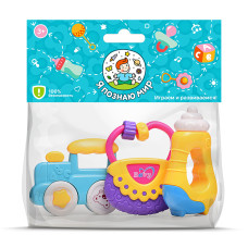 Набор погремушек "Яркие впечатления" в пакете. 23,5х20х4 см.