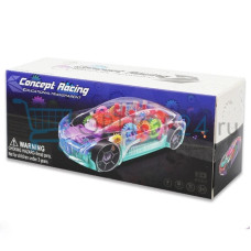 Прозрачная машинка Сoncept Racing, свет, звук, 20,5х8,5х6,5 см