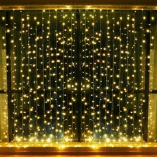 Гирлянда "Занавеска", цвет ламп желтый, 160 LED, 1,5х1,5 м
