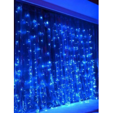 Гирлянда "Занавеска", цвет ламп синий, 160 LED, 1,5х1,5 м
