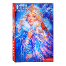 Пазлы 1000 "Снежная красавица". 32х22,5х4 см.
