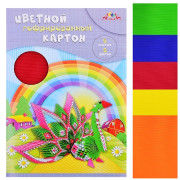 Цветной гофрокартон А4 5цв. в папке 