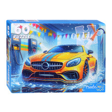 Пазлы 60 "Автомойка". 19х14х4 см.